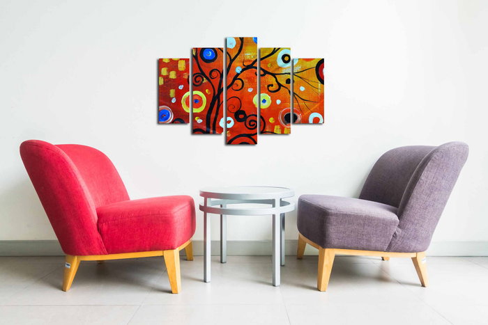 Wallity Cuadro Decorativo en Lienzo 5 Piezas 5PUC-008